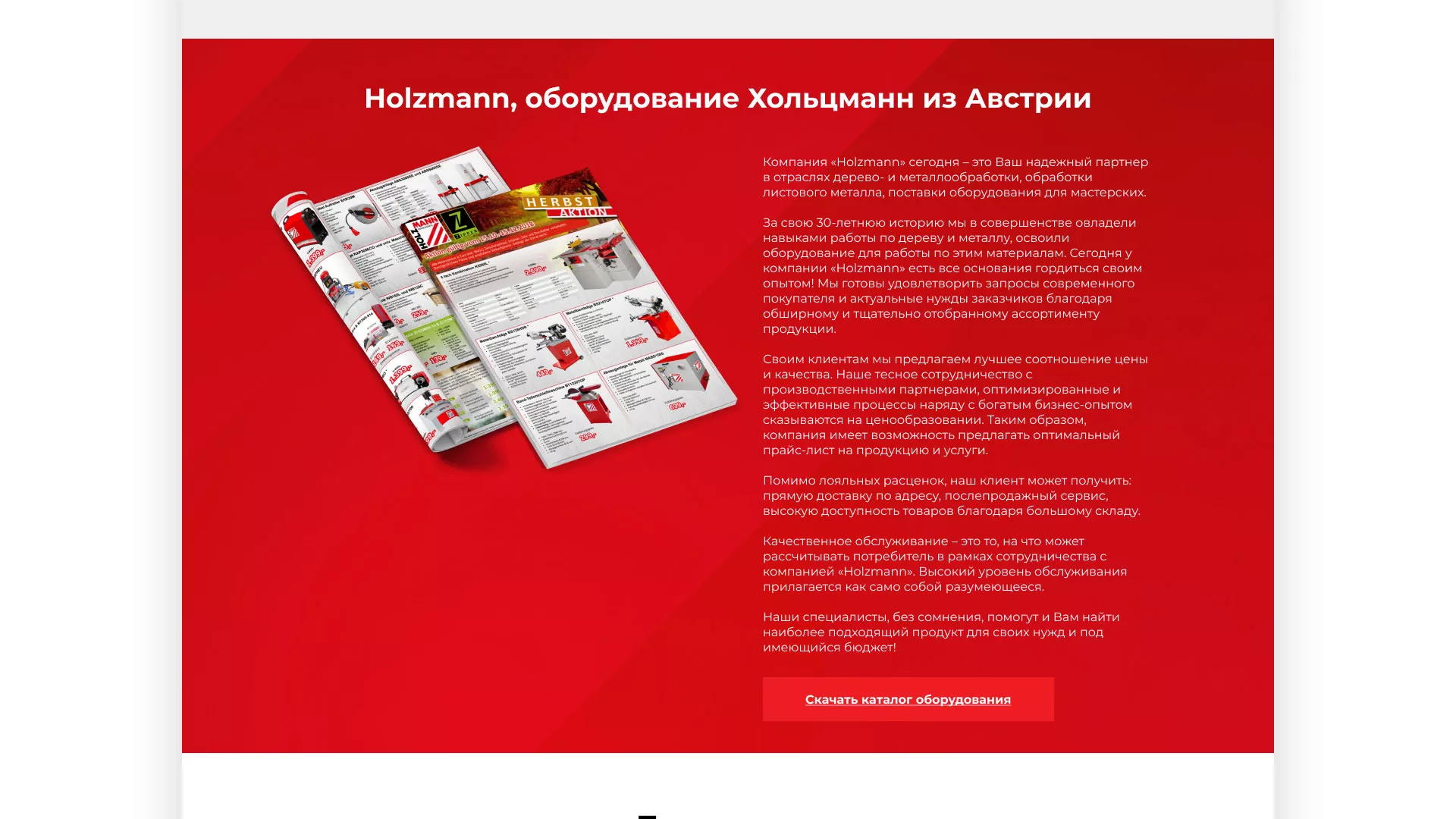 Создание сайта компании «HOLZMANN Maschinen GmbH» в Избербаше