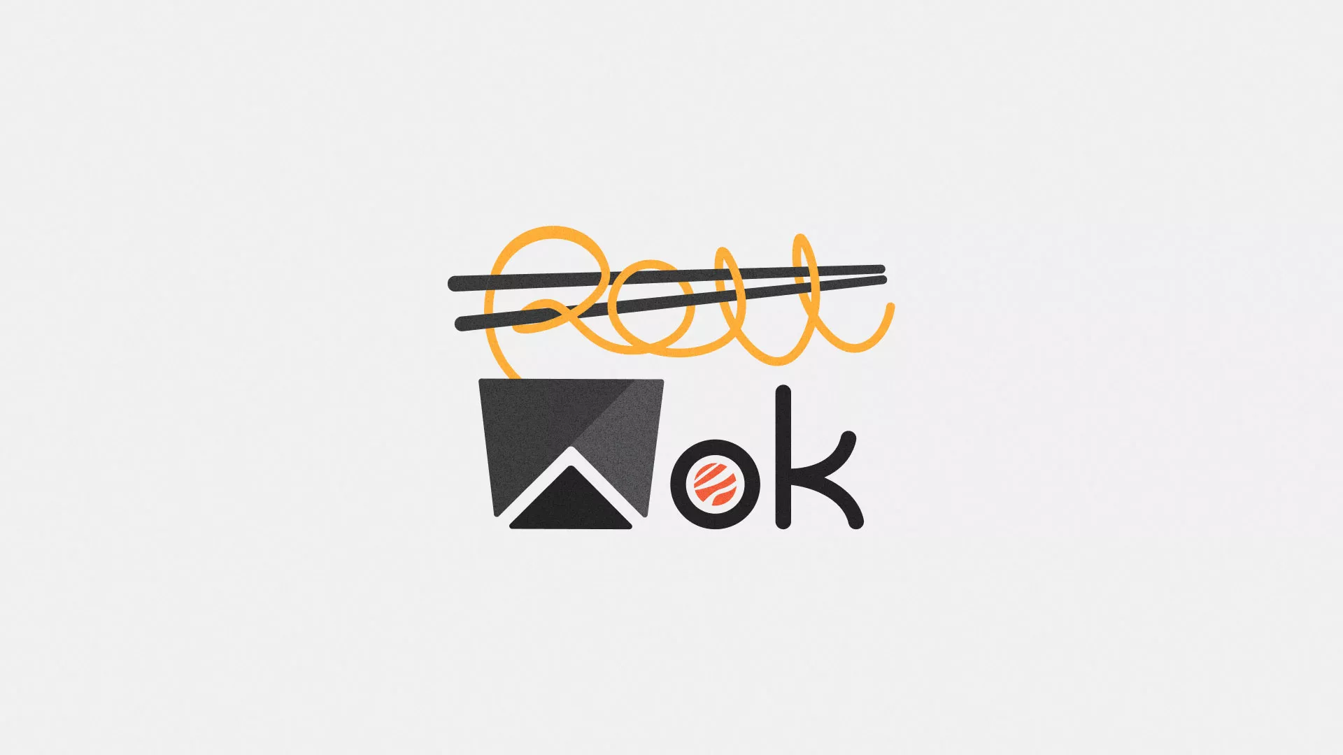 Разработка логотипа суши-бара «Roll Wok Club» в Избербаше